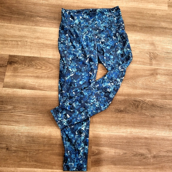 💙 Laundry by Shelli Segal blue leggings blossom - Picture 3 of 13